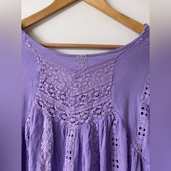 Free People Amethyst Kiss Kiss Crochet Tunic - Picture 5 of 8
